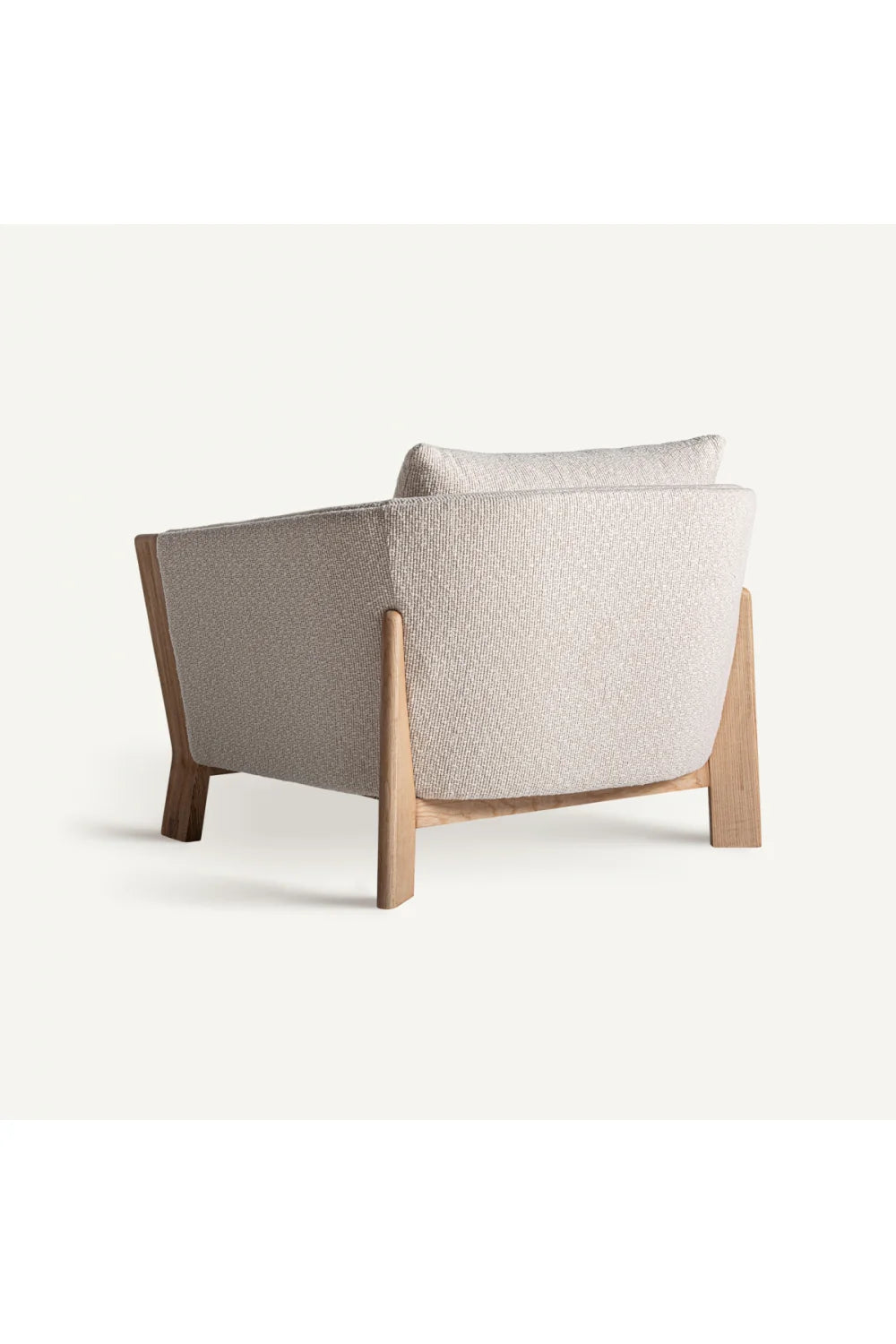 Fauteuil capitonné à accoudoirs en chêne naturel | Vical Home Nara
