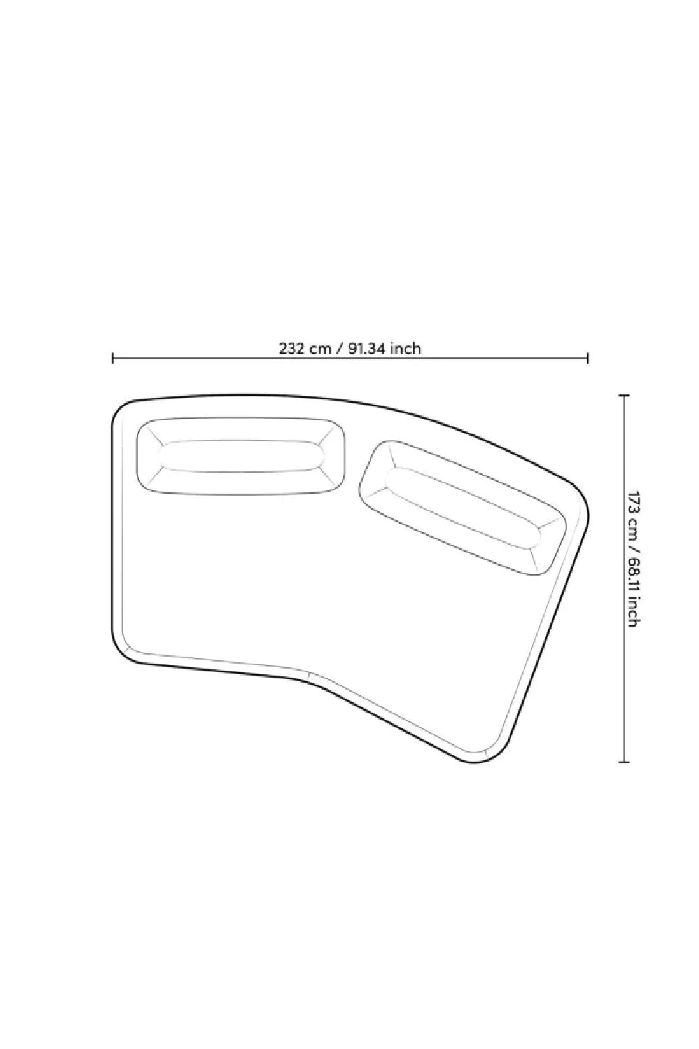 Canapé d'extérieur modulable en tissu gris | Eichholtz Residenzia