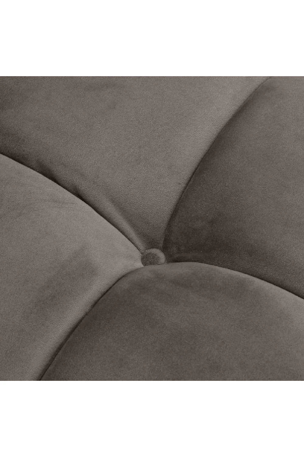 Canapé 2-3 places matelassé en velours gris | Sienna