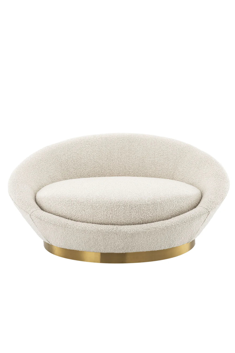 Canapé rond bouclé crème | Duardo