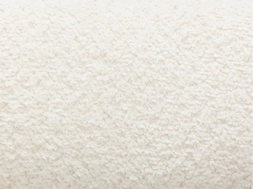 Lot de 2 chaises avec accoudoirs en tissu bouclette et bois d'hévéa - Blanc et noir - LIVELIA de Pascal MORABITO
