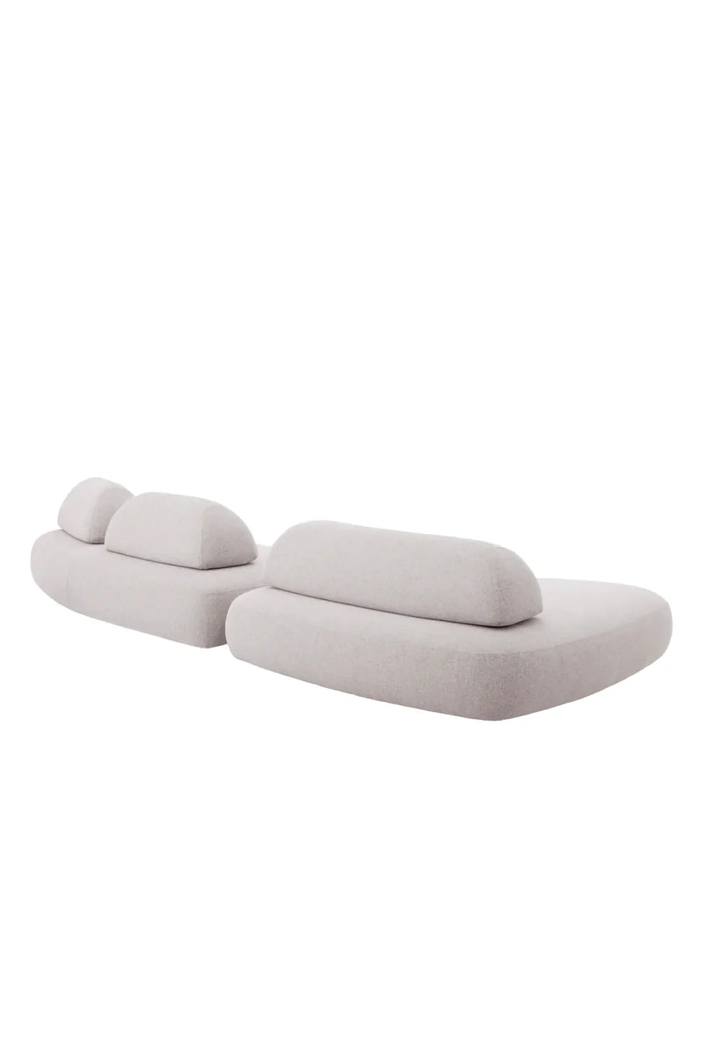 Canapé d'extérieur modulable en tissu gris | Eichholtz Residenzia