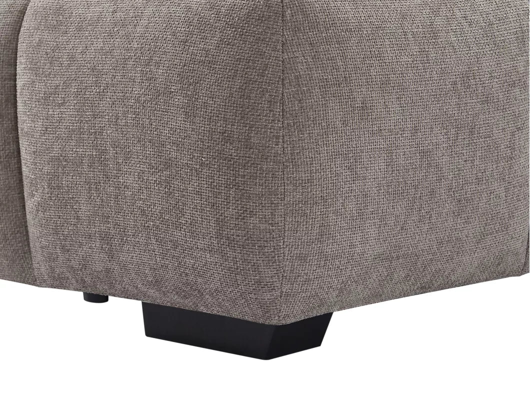 Canapé d'angle gauche en tissu gris BERENIA