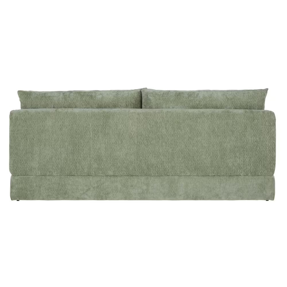 Clio - Canapé convertible 2/3 places en tissu recyclé vert kaki