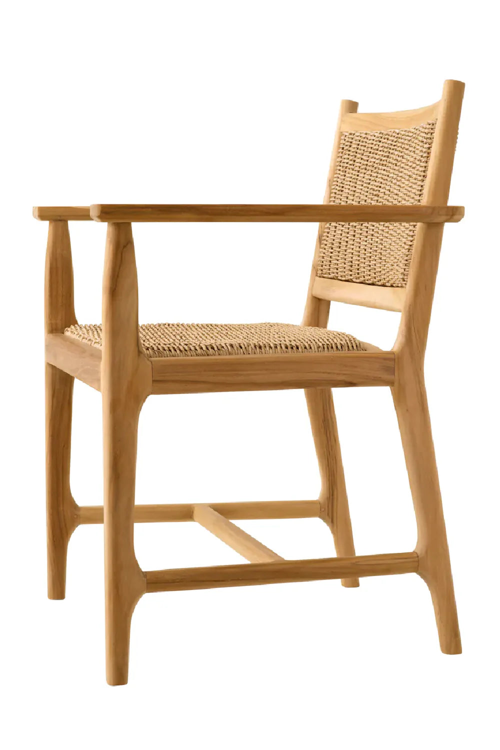 Chaise d'extérieur avec accoudoirs en teck | Eichholtz Pivetti