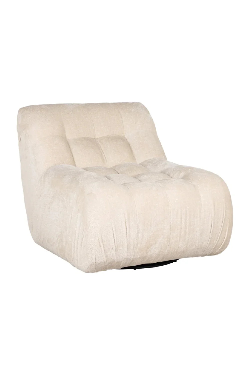 Fauteuil pivotant en chenille Blanc | Richmond Rosy