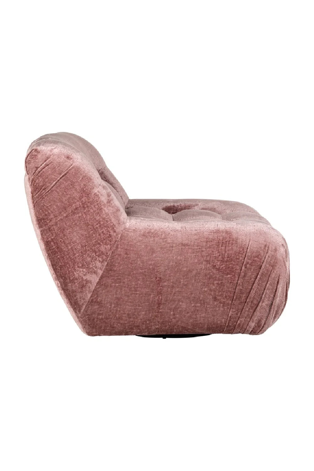Fauteuil pivotant en chenille rose | Richmond Rosy