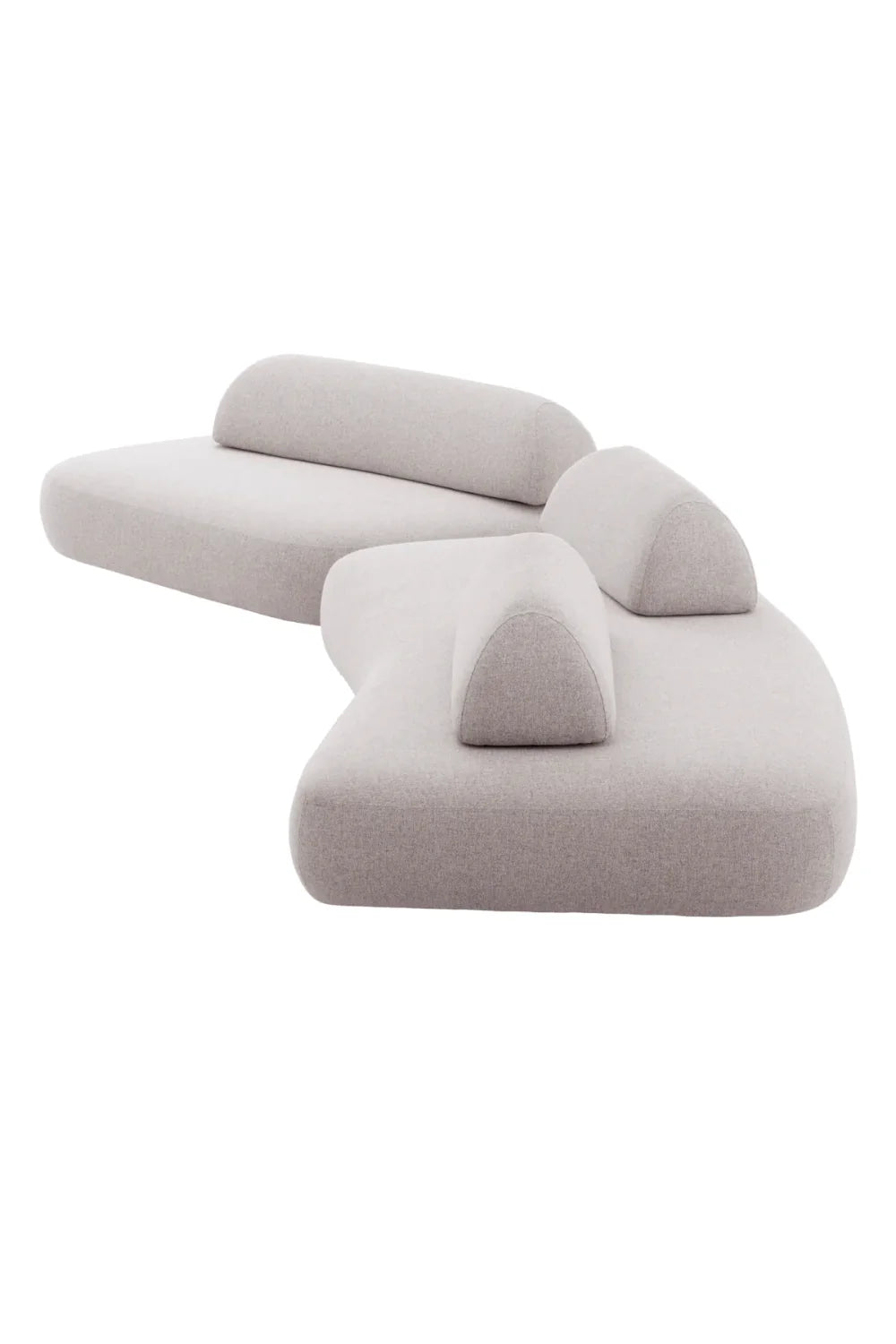 Canapé d'extérieur modulable en tissu gris | Eichholtz Residenzia