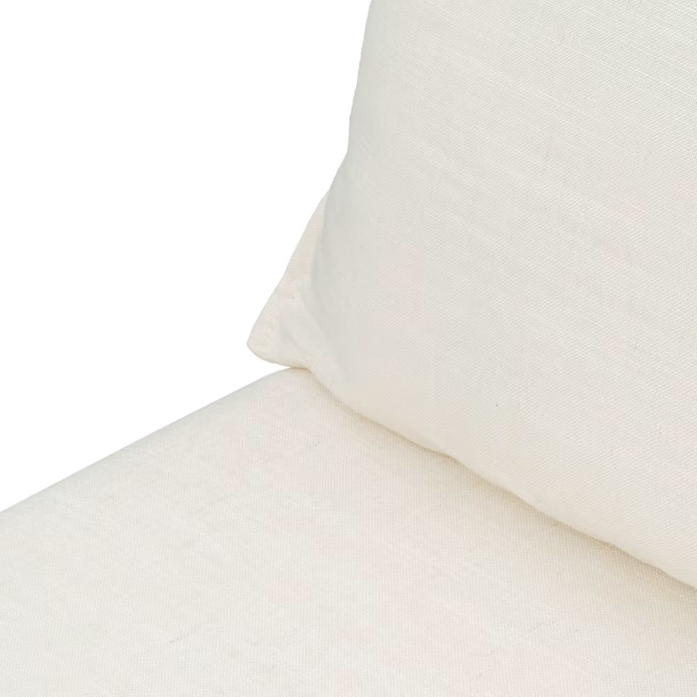 Clio - Canapé convertible 2/3 places effet lin ivoire