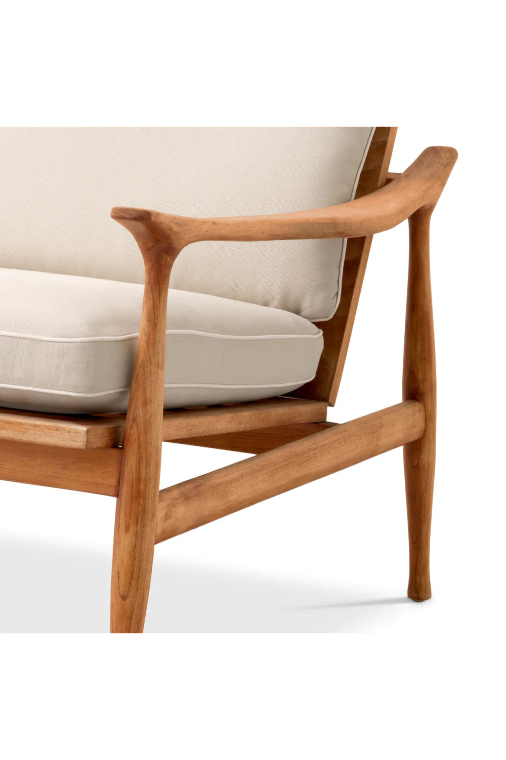 Chaise d'extérieur en teck naturel | Eichholtz Manzo