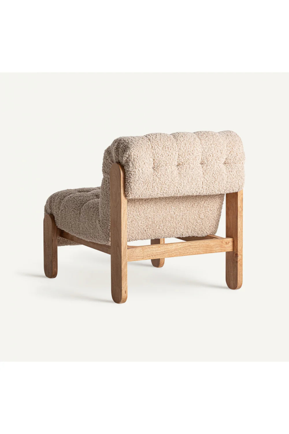 Fauteuil Lounge beige capitonné | Vical Home Neyprat