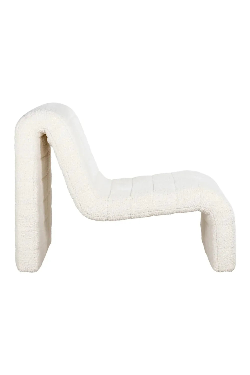 Fauteuil moderne incurvé blanc | Richmond Kelly