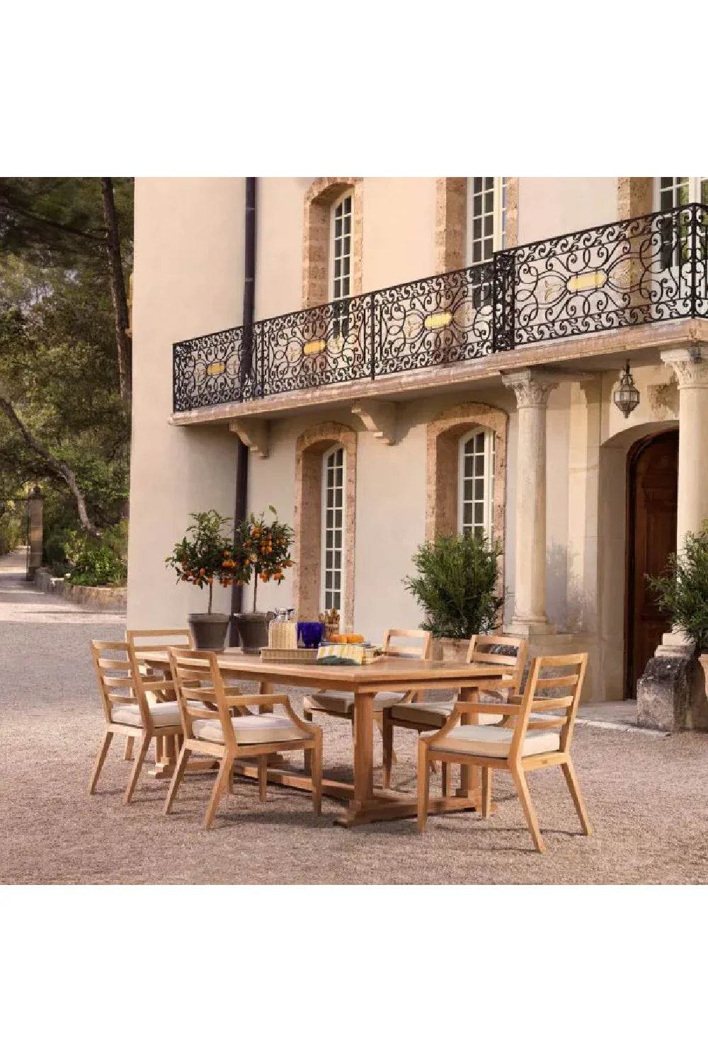 Chaise d'extérieur en teck naturel | Eichholtz Hera