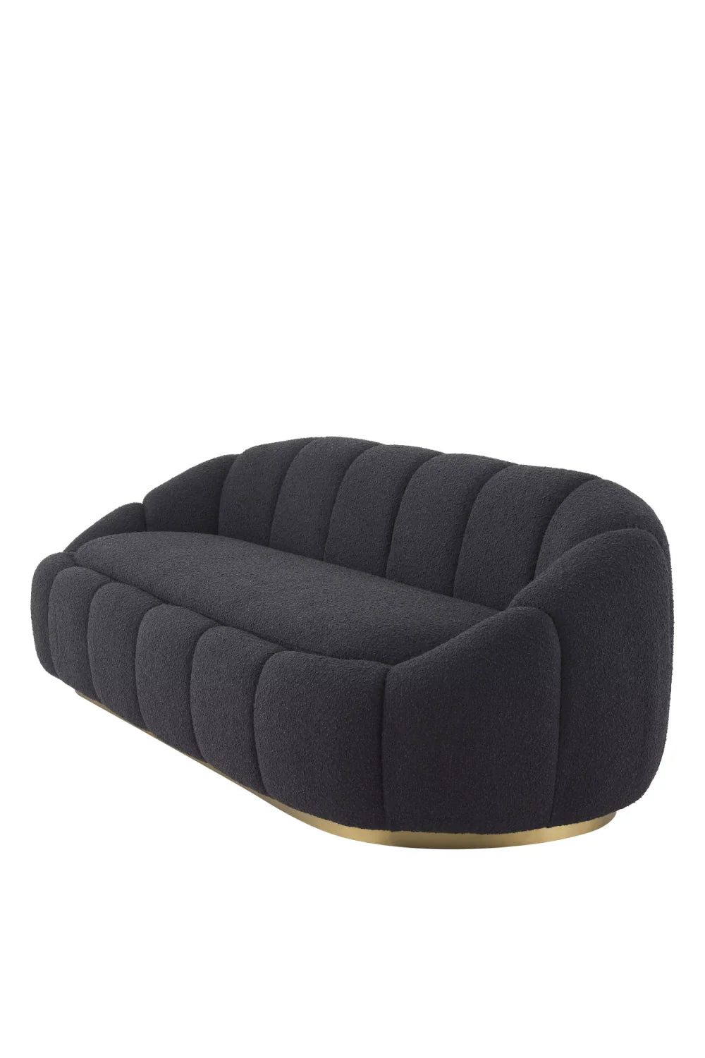 Canapé 2-3 places bouclé noir | Inger
