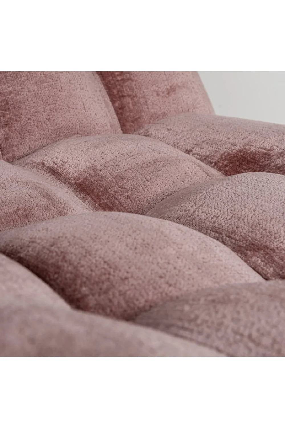Fauteuil pivotant en chenille rose | Richmond Rosy