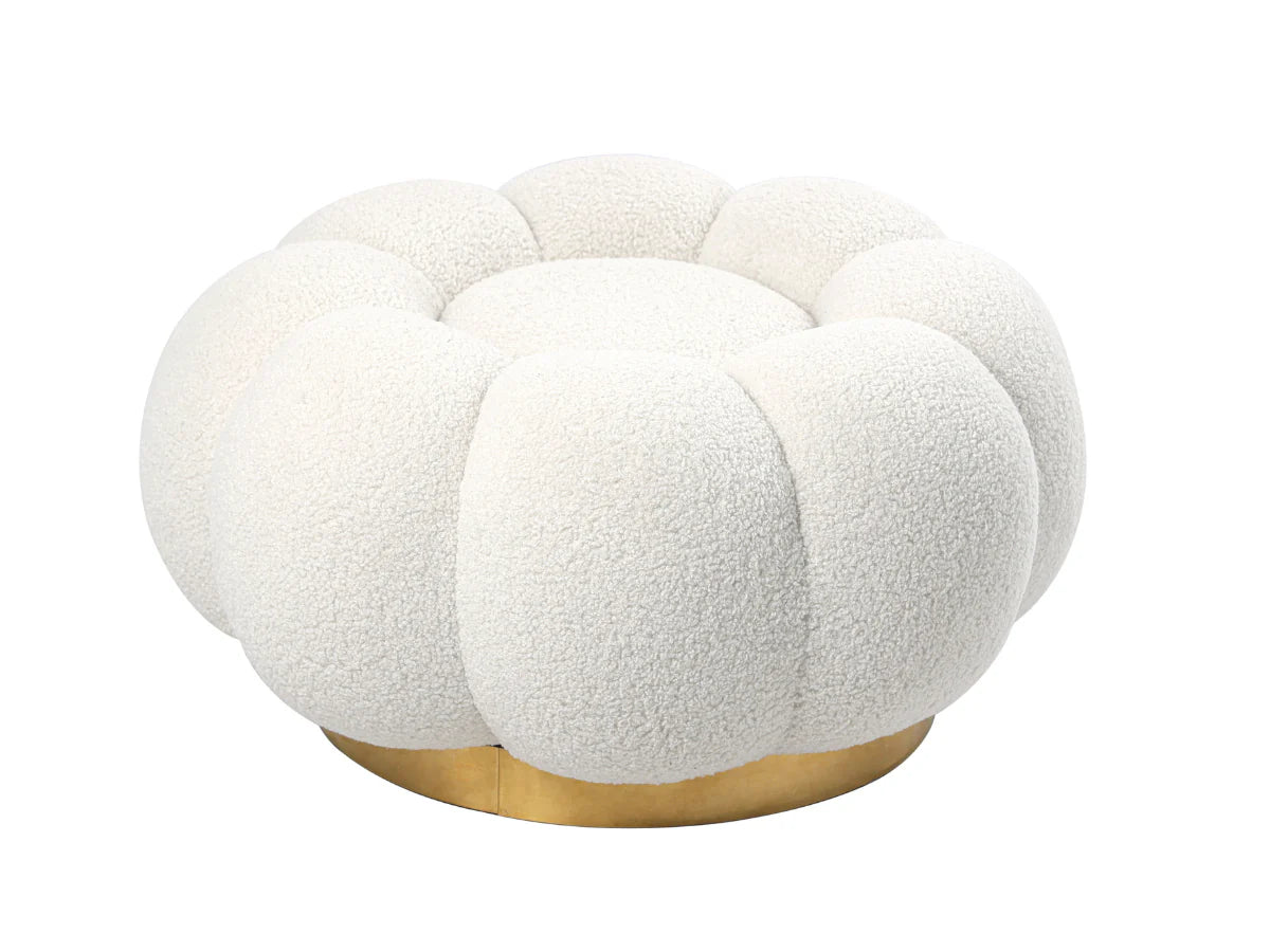 BLUM POUF -
Pouf avec piètement couleur or - BLUM