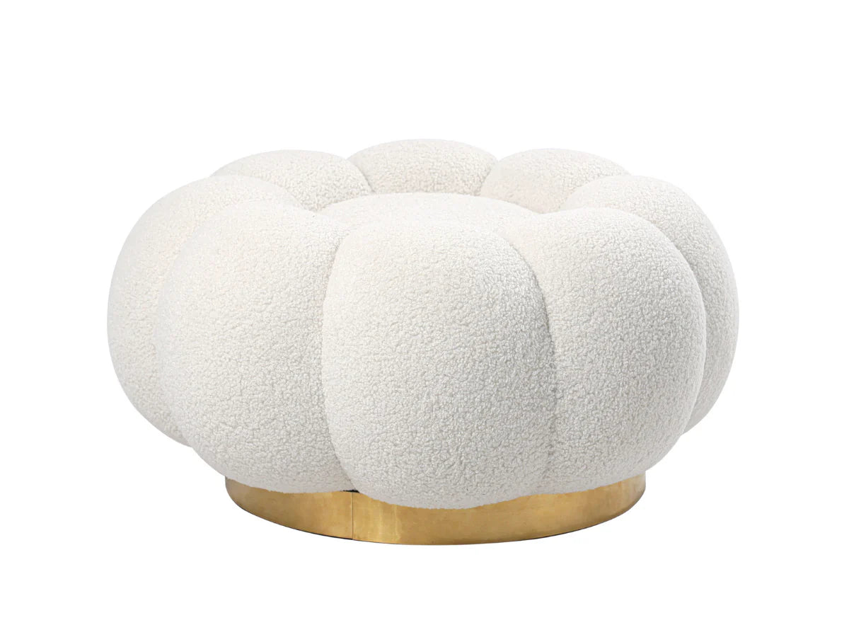 BLUM POUF -
Pouf avec piètement couleur or - BLUM