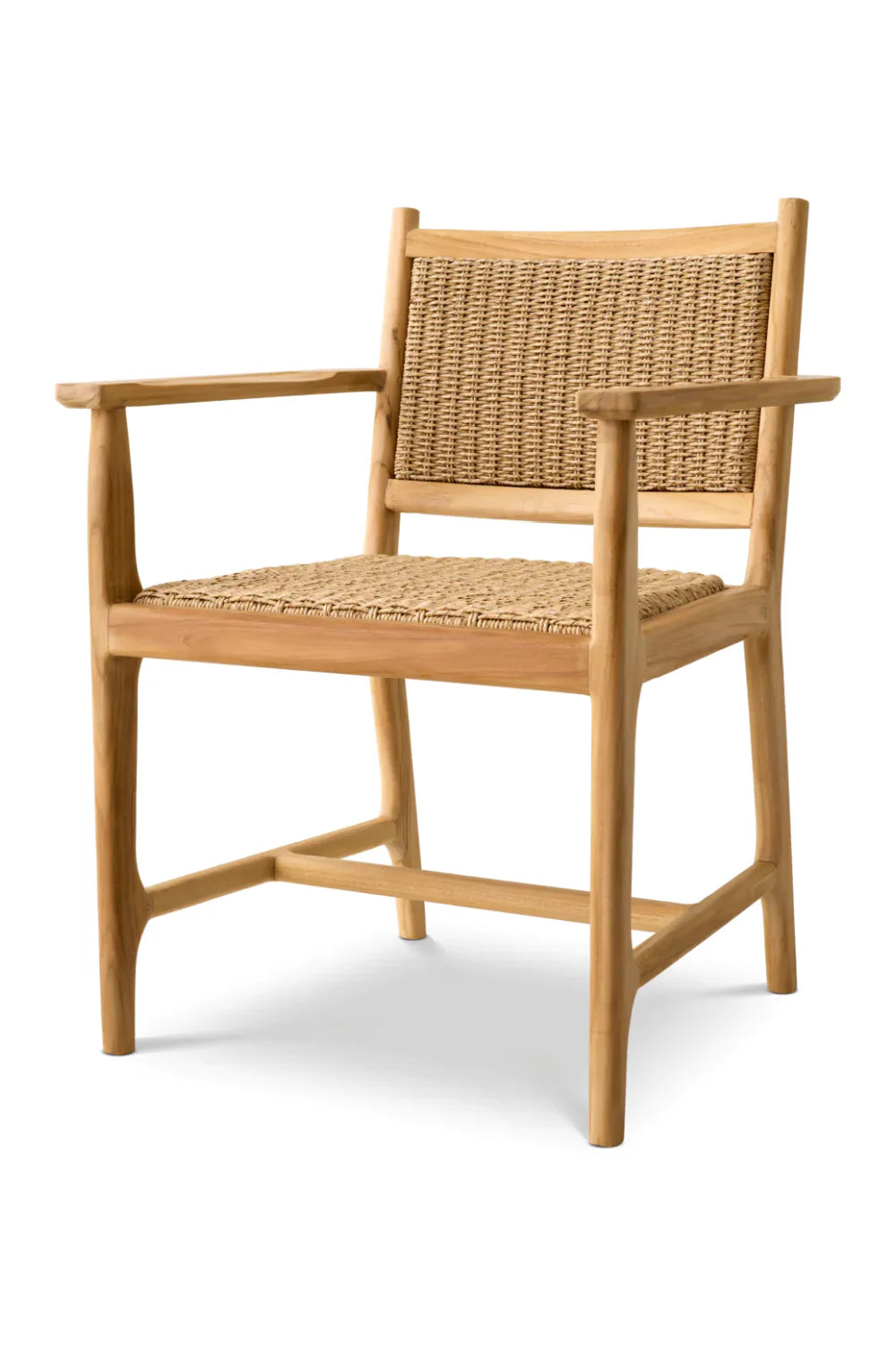 Chaise d'extérieur avec accoudoirs en teck | Eichholtz Pivetti