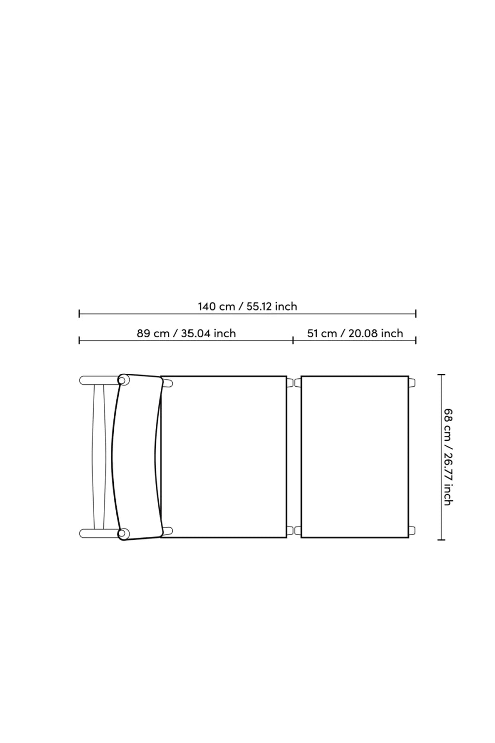 Chaise d'extérieur avec repose pied en teck | Eichholtz Laroc