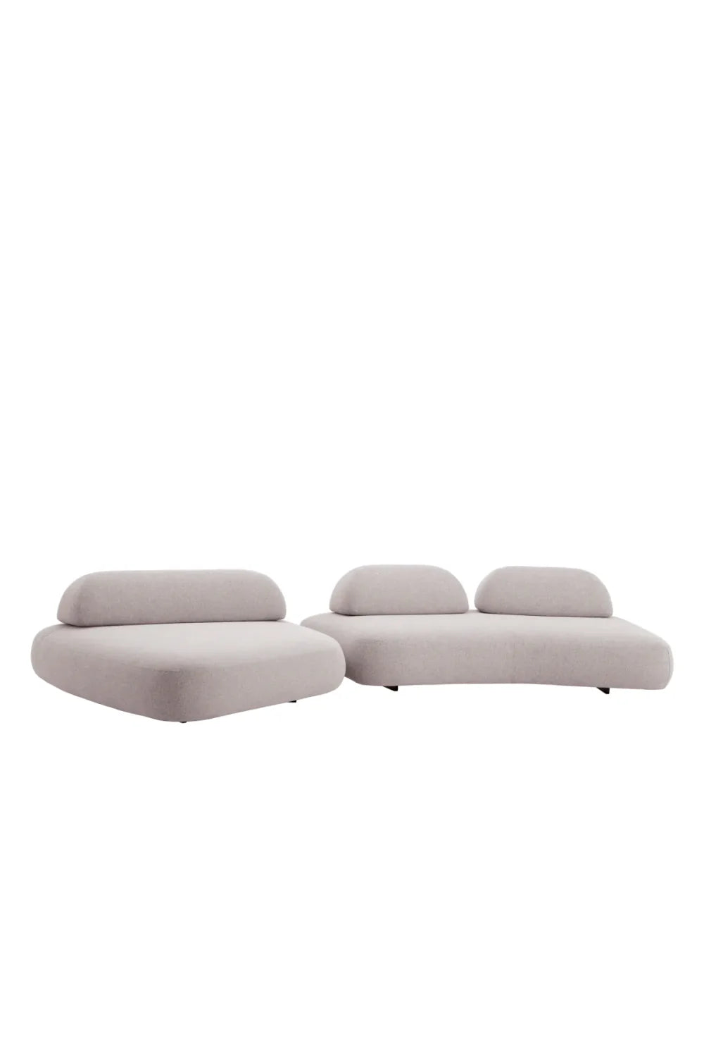 Canapé d'extérieur modulable en tissu gris | Eichholtz Residenzia