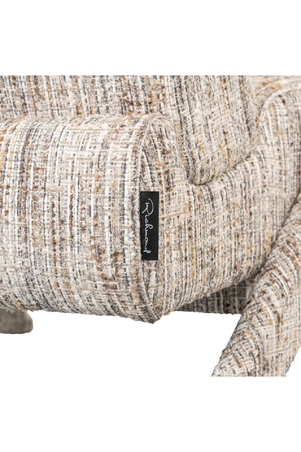 Fauteuil moderne en tissu grège | Richmond Lexi