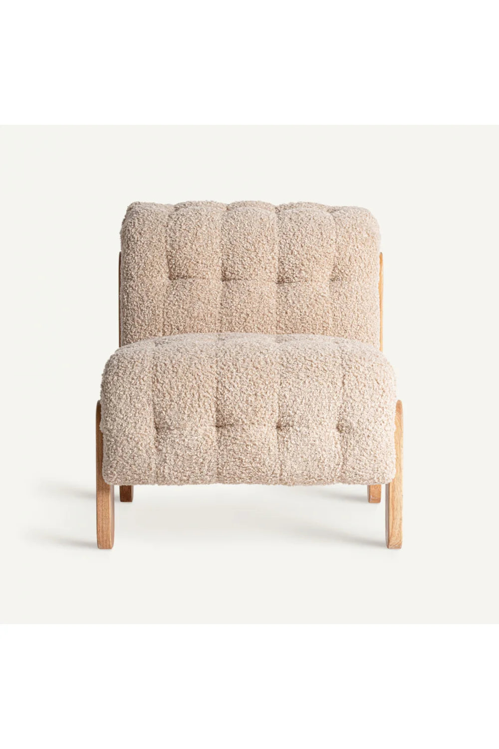 Fauteuil Lounge beige capitonné | Vical Home Neyprat