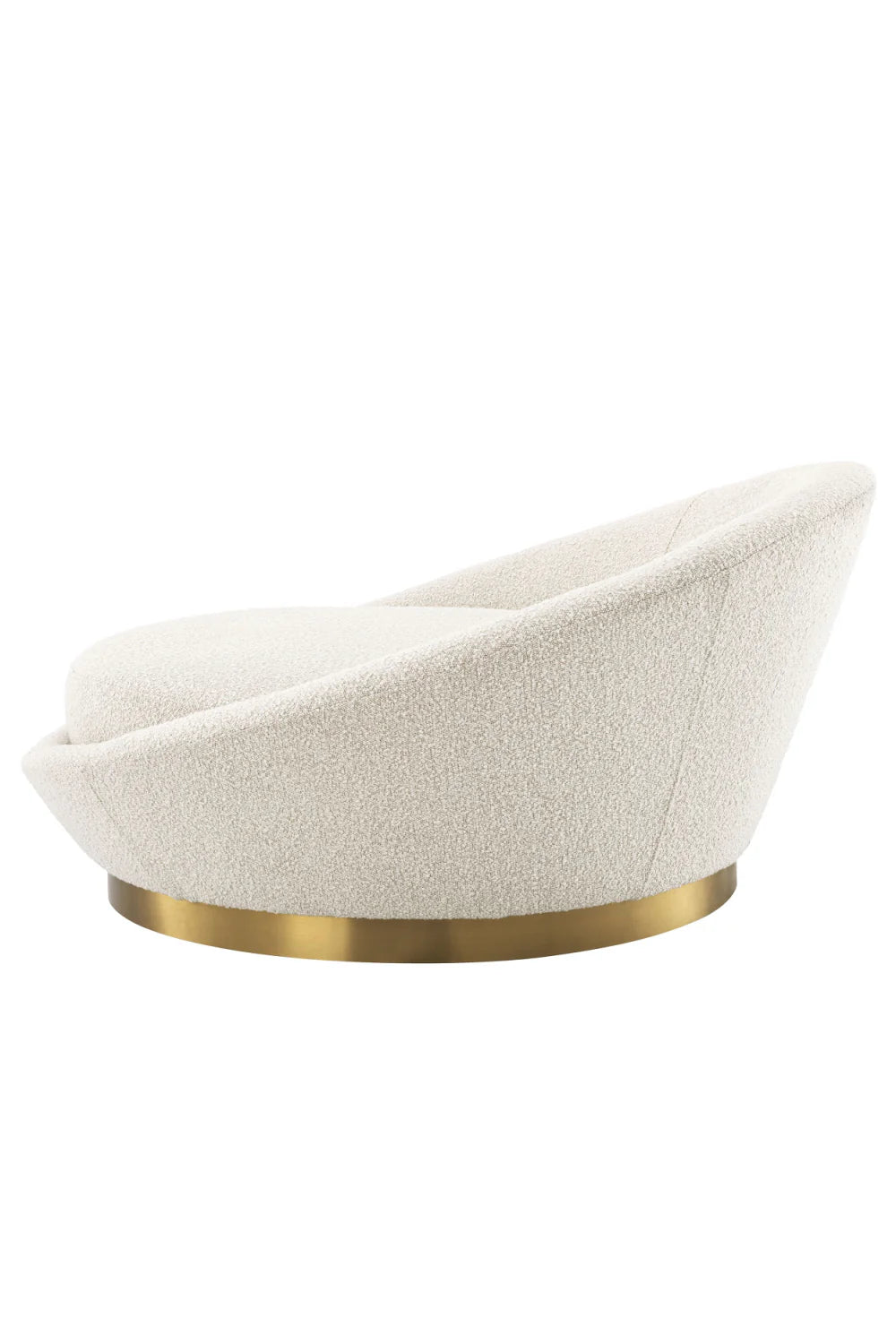 Canapé rond bouclé crème | Duardo