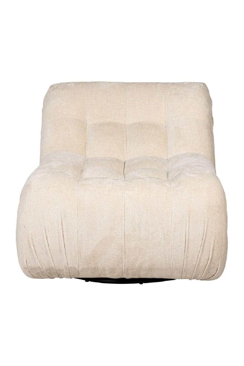 Fauteuil pivotant en chenille Blanc | Richmond Rosy