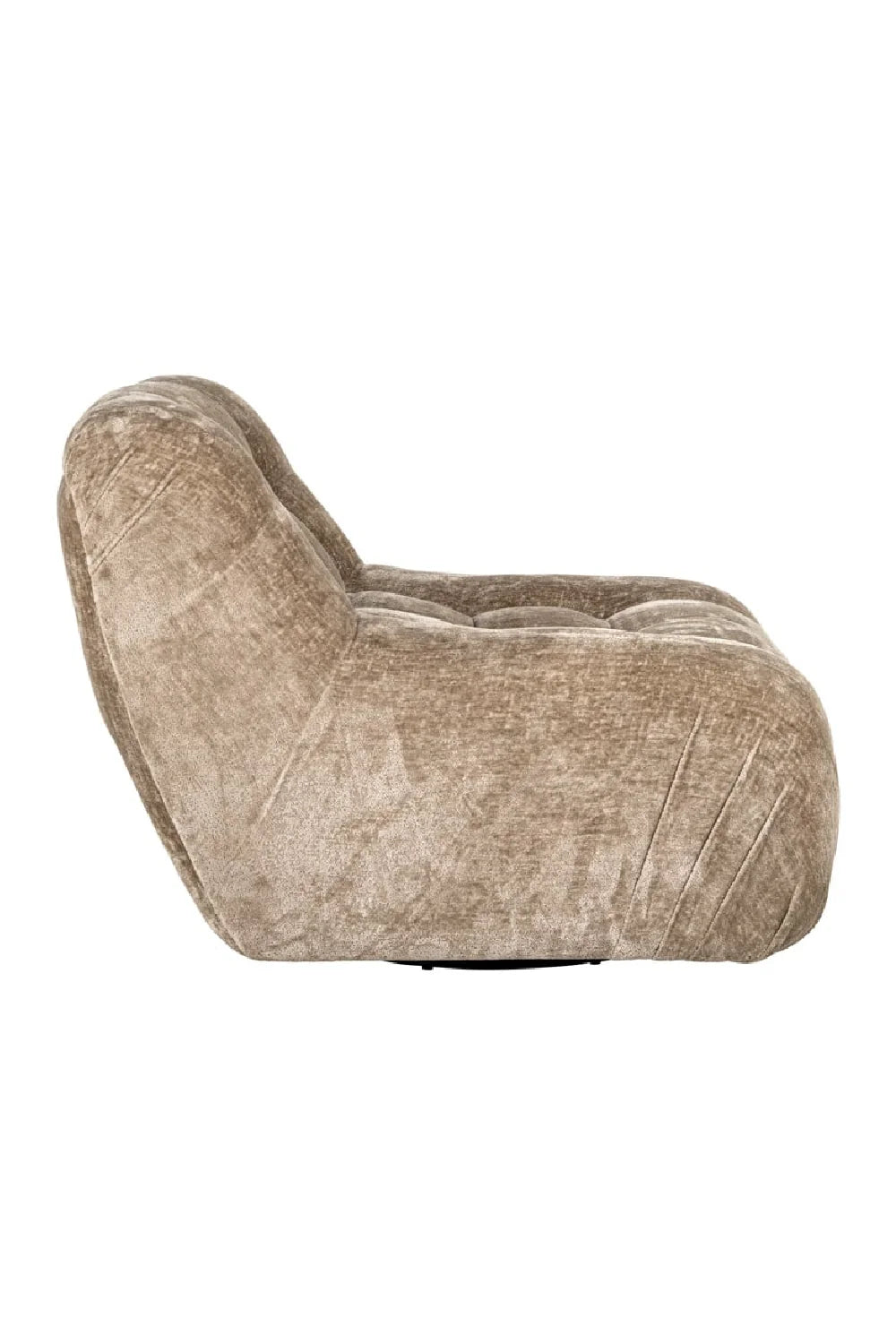 Fauteuil pivotant en chenille Taupe | Richmond Rosy