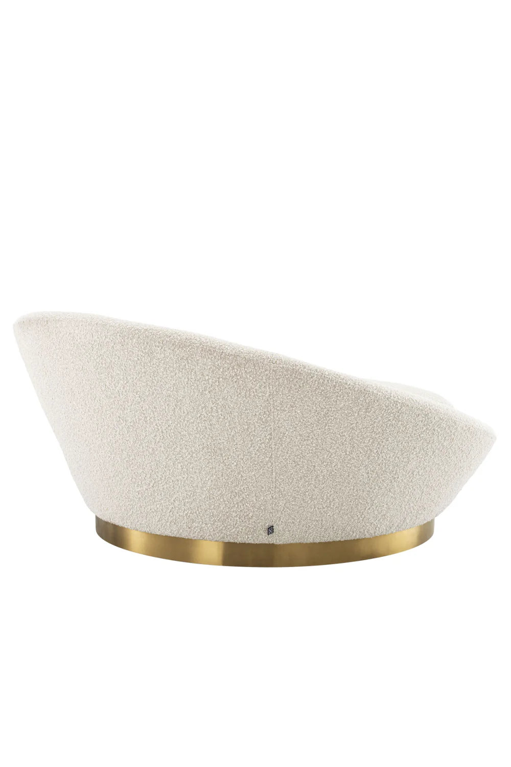 Canapé rond bouclé crème | Duardo