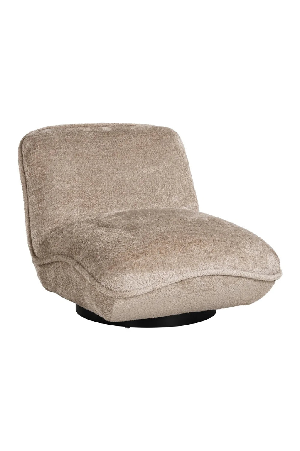 Fauteuil pivotant en tissu taupe | Richmond Ophelia