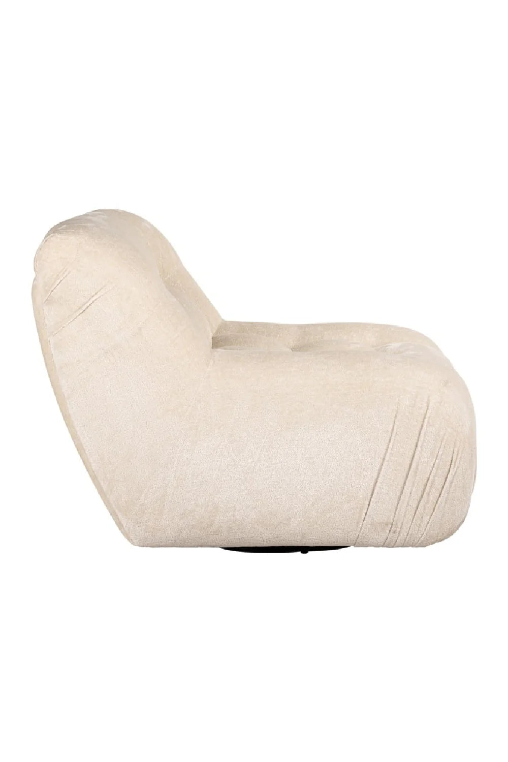 Fauteuil pivotant en chenille Blanc | Richmond Rosy