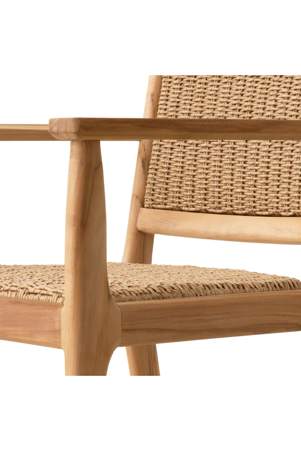 Chaise d'extérieur avec accoudoirs en teck | Eichholtz Pivetti