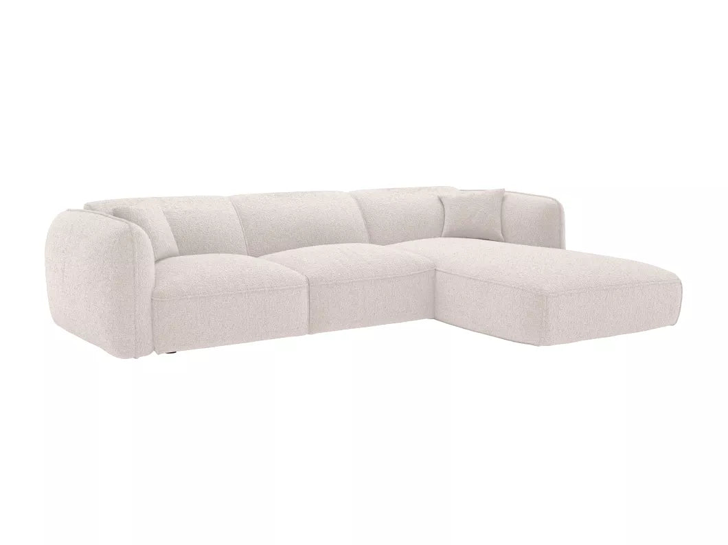Canapé d'angle droit en tissu beige CAMILIO de Maison Céphy