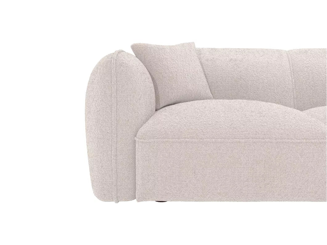 Canapé d'angle droit en tissu beige CAMILIO de Maison Céphy
