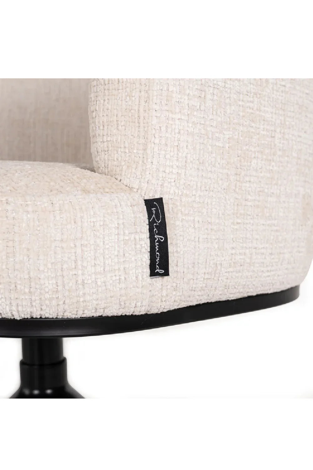 Chaise pivotante cheyenne en chenille beige | Richmond Cheyenne