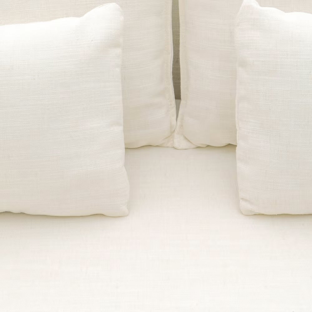 Clio - Canapé convertible 2/3 places effet lin ivoire