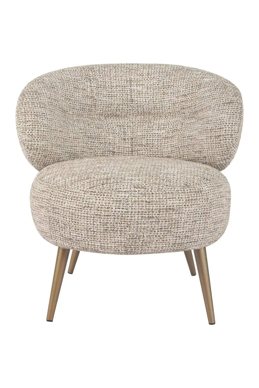 Fauteuil incurvé en tissu beige | Richmond Sabor