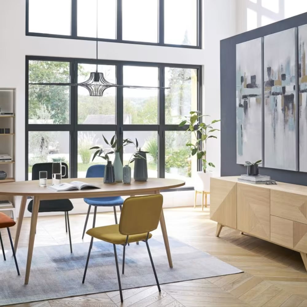 Origami - Table à manger ovale 8 personnes L200