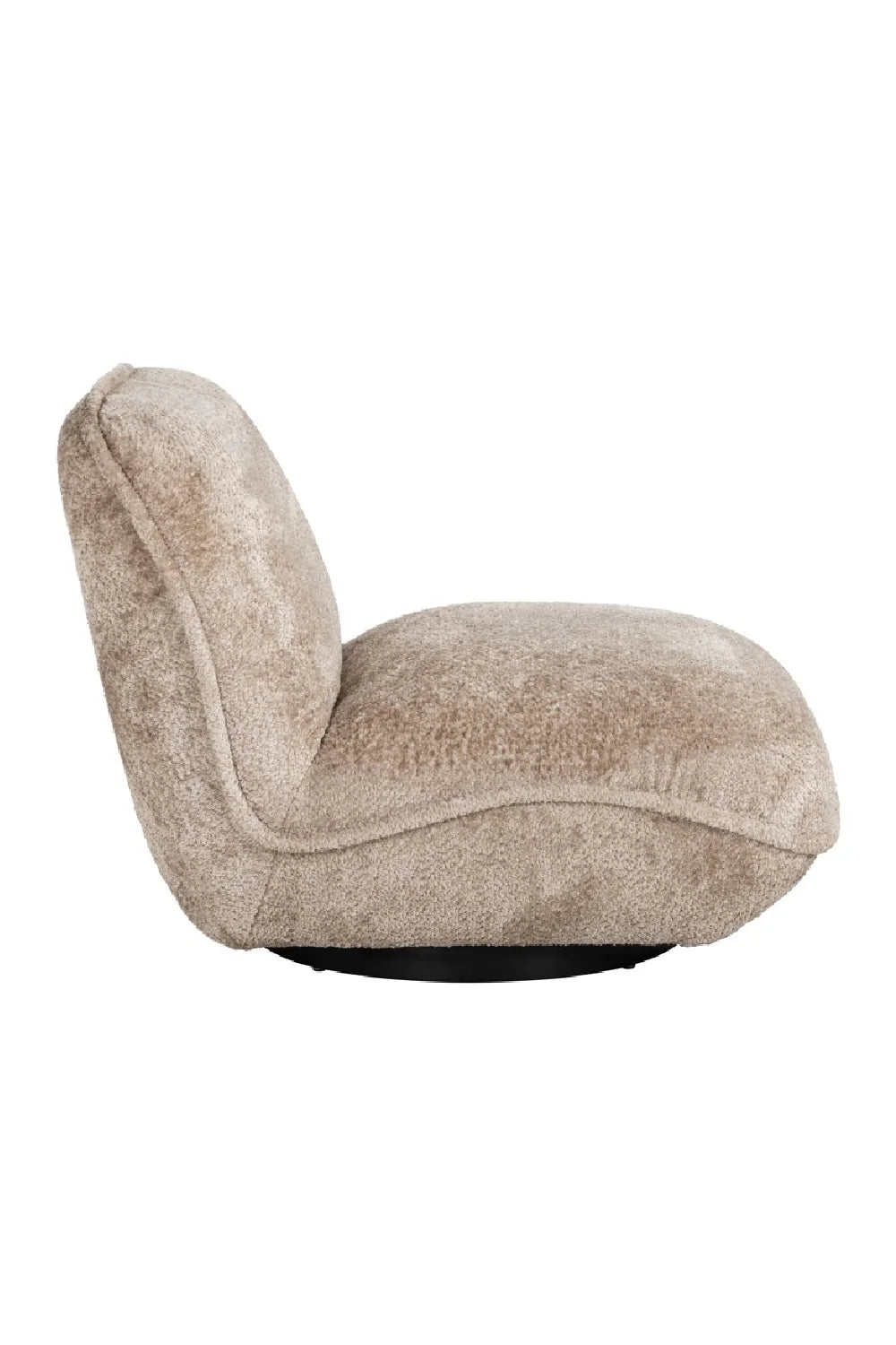 Fauteuil pivotant en tissu taupe | Richmond Ophelia