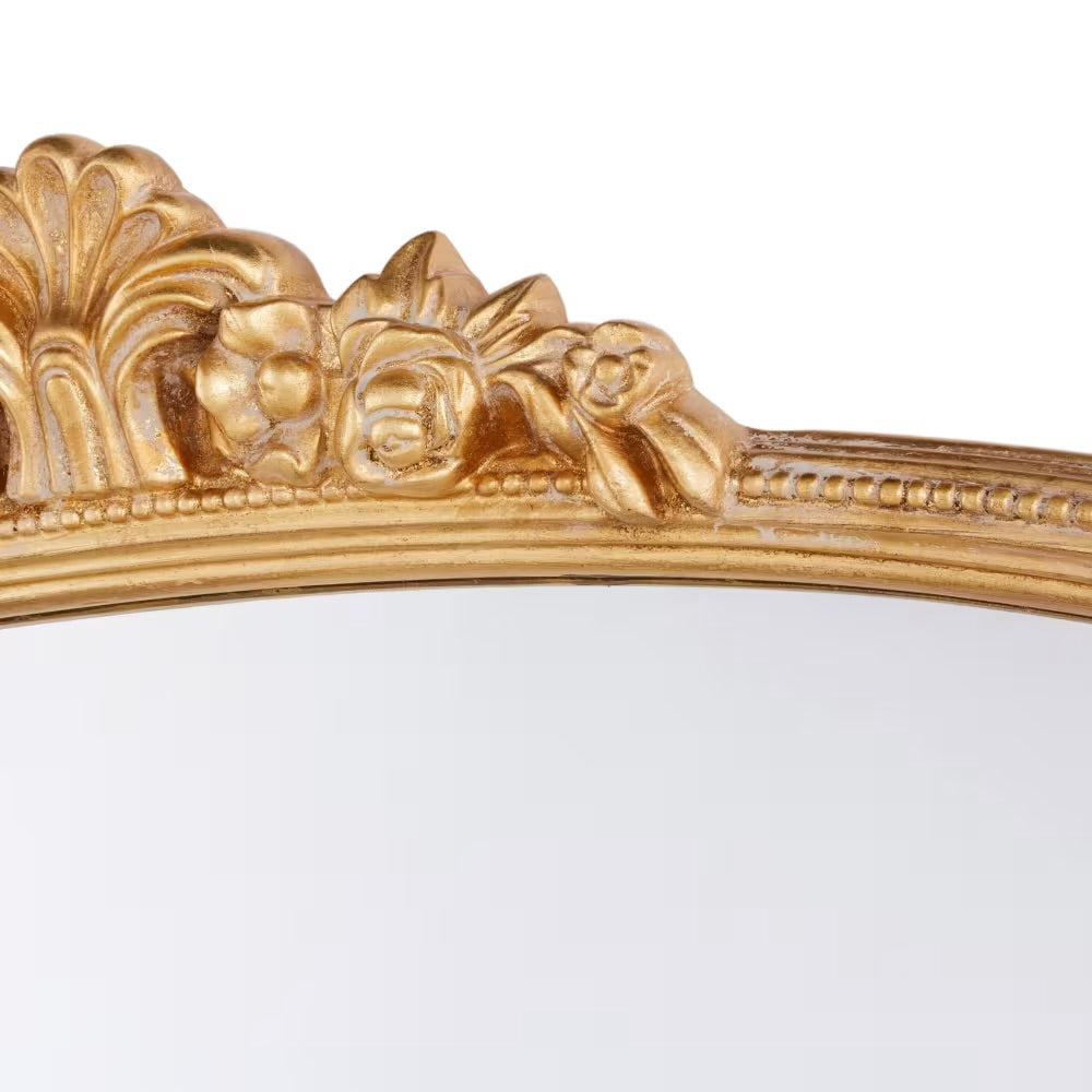 Omera - Grand miroir rectangulaire doré effet vieilli 119x194