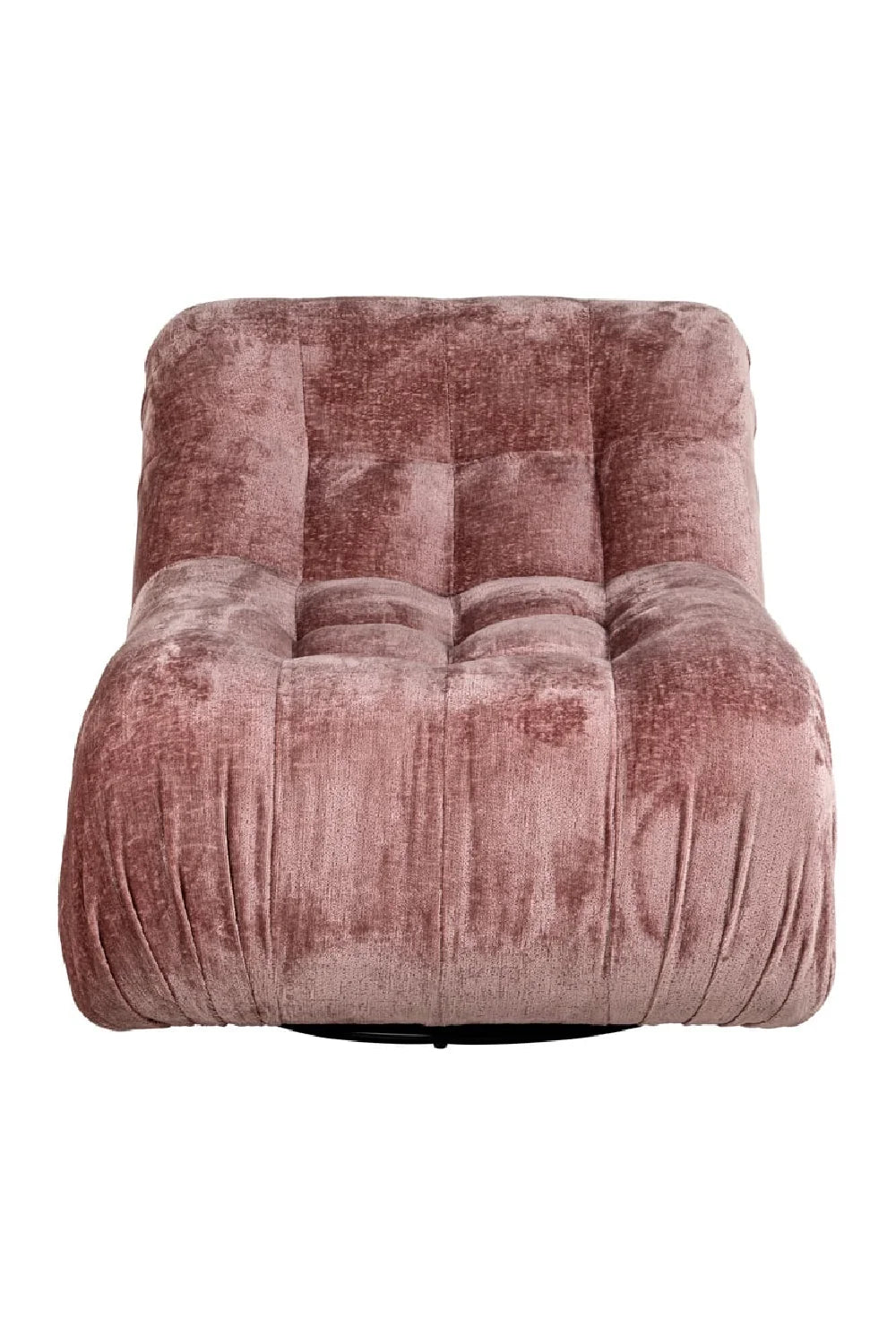 Fauteuil pivotant en chenille rose | Richmond Rosy