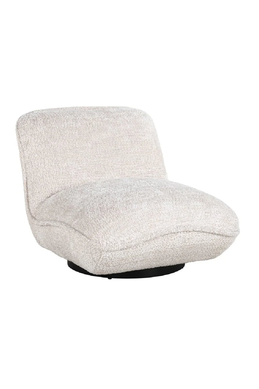 Fauteuil pivotant en tissu taupe | Richmond Ophelia