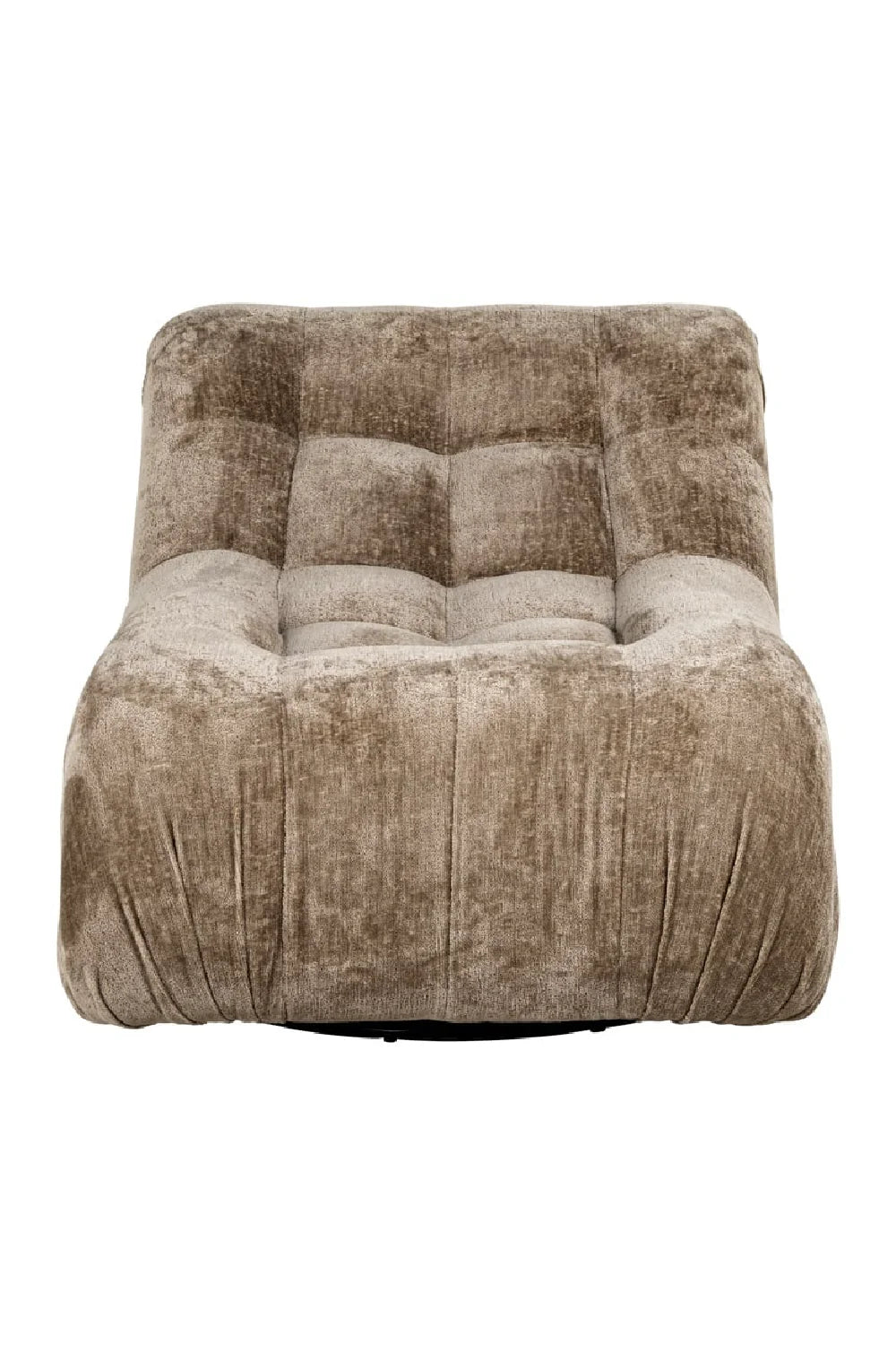 Fauteuil pivotant en chenille Taupe | Richmond Rosy