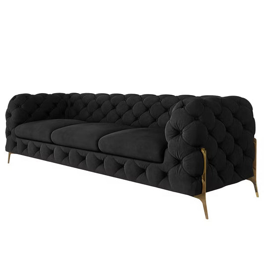 Canapé Chesterfield II (3 places) noir