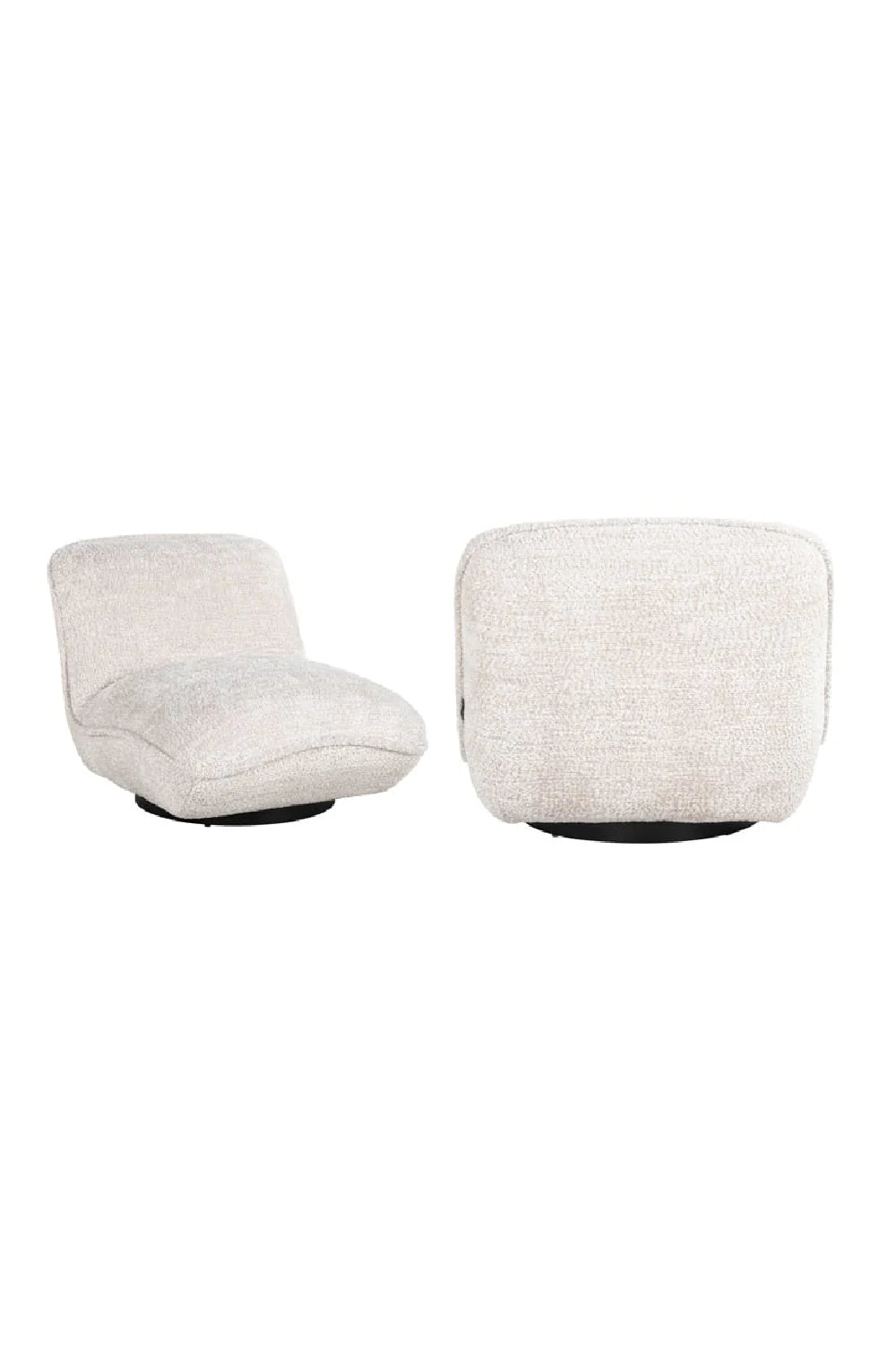 Fauteuil pivotant en tissu taupe | Richmond Ophelia