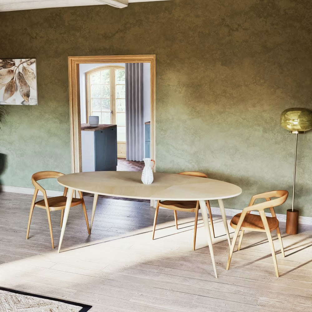 Origami - Table à manger ovale 8 personnes L200