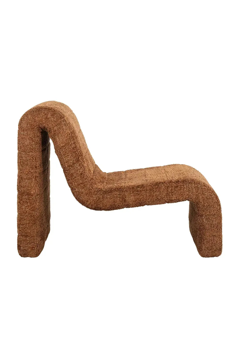 Fauteuil moderne incurvé cannelle | Richmond Kelly