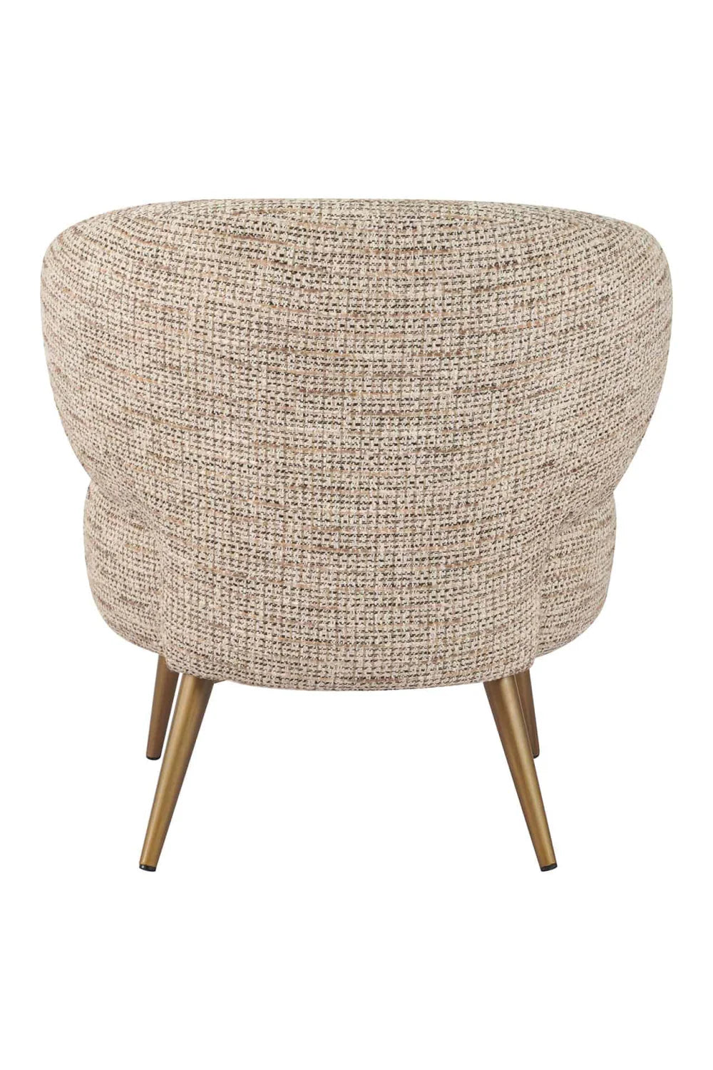 Fauteuil incurvé en tissu beige | Richmond Sabor