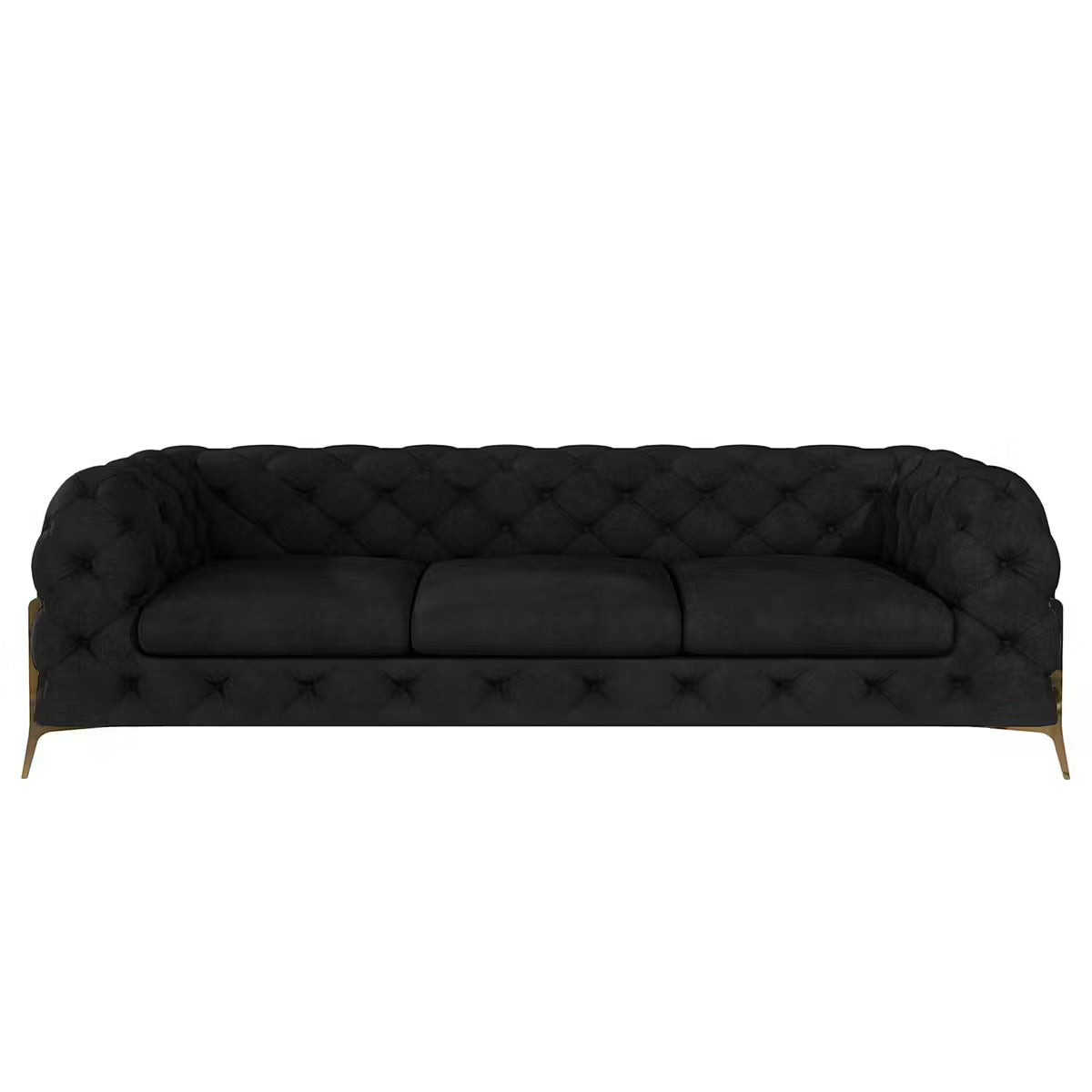 Canapé Chesterfield II (3 places) noir
